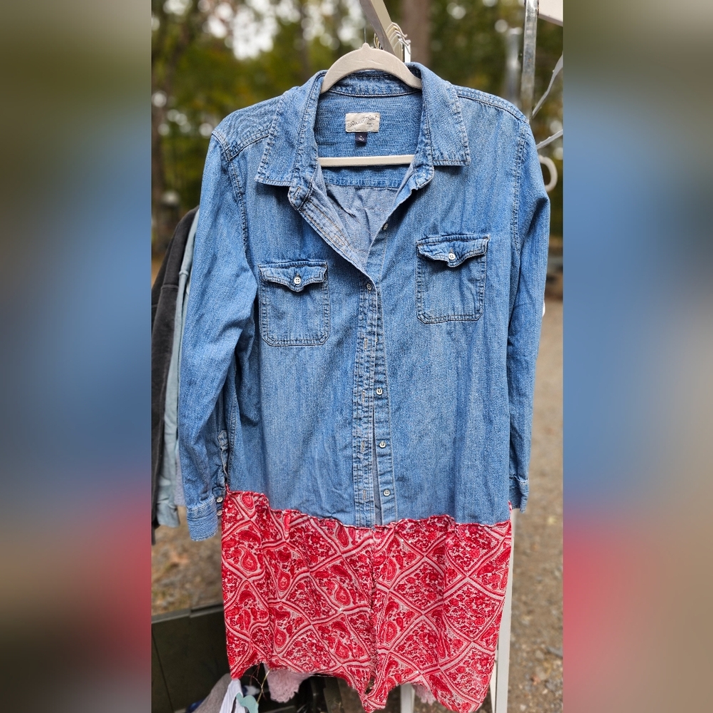 Universal Thread Blue Denim Shacket XL